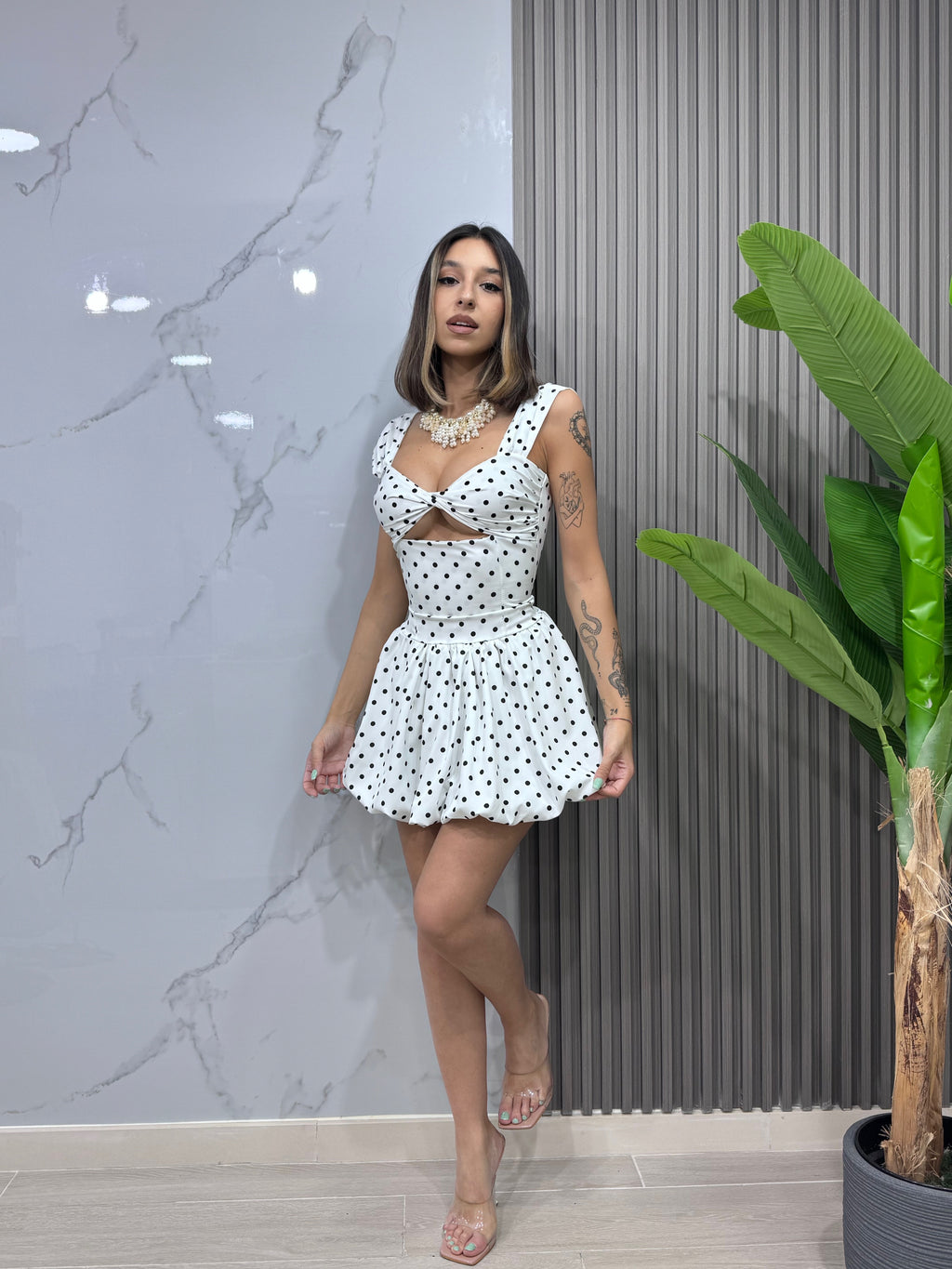 Mini Dress Old Money White