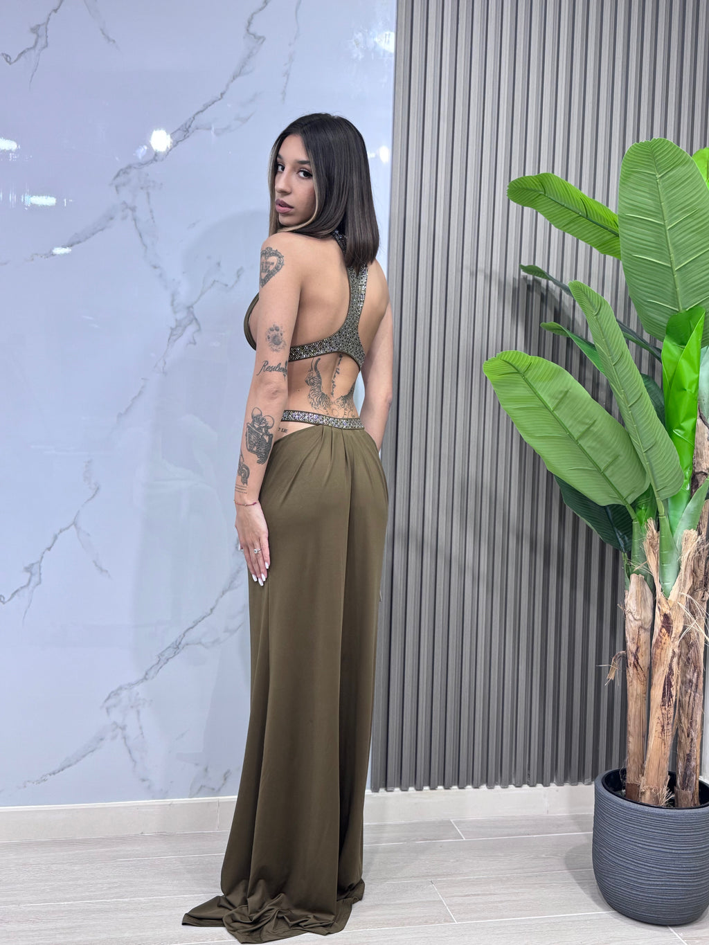 Dress Diamond Khaki