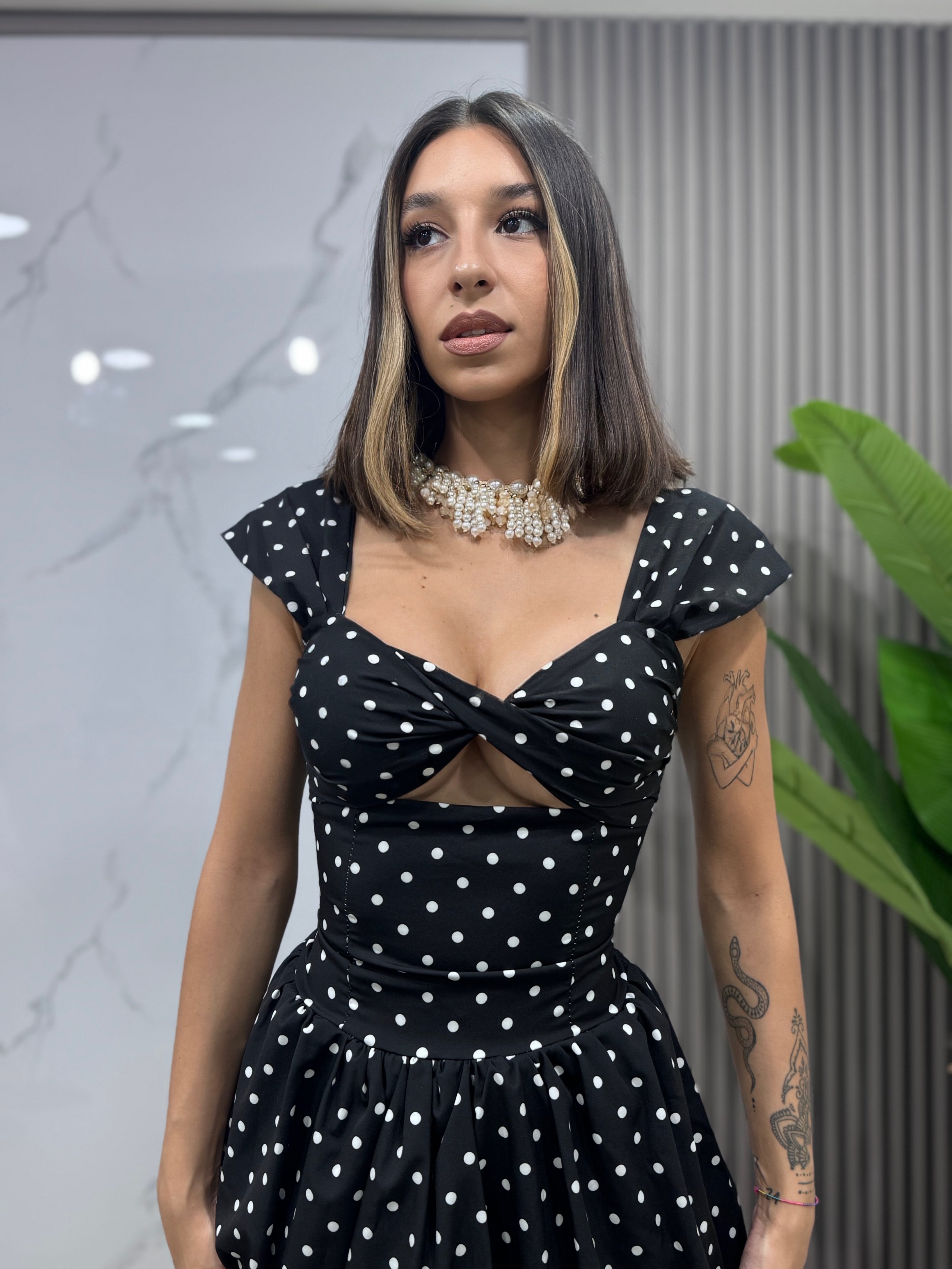 Mini Dress Old Money Black