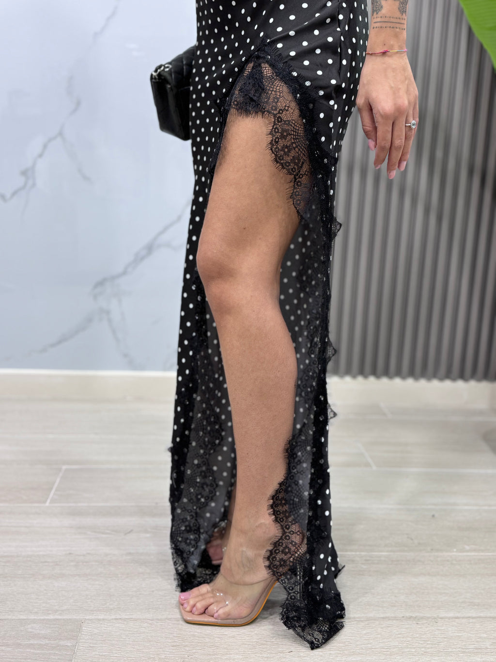 Dress Pois Long Nero