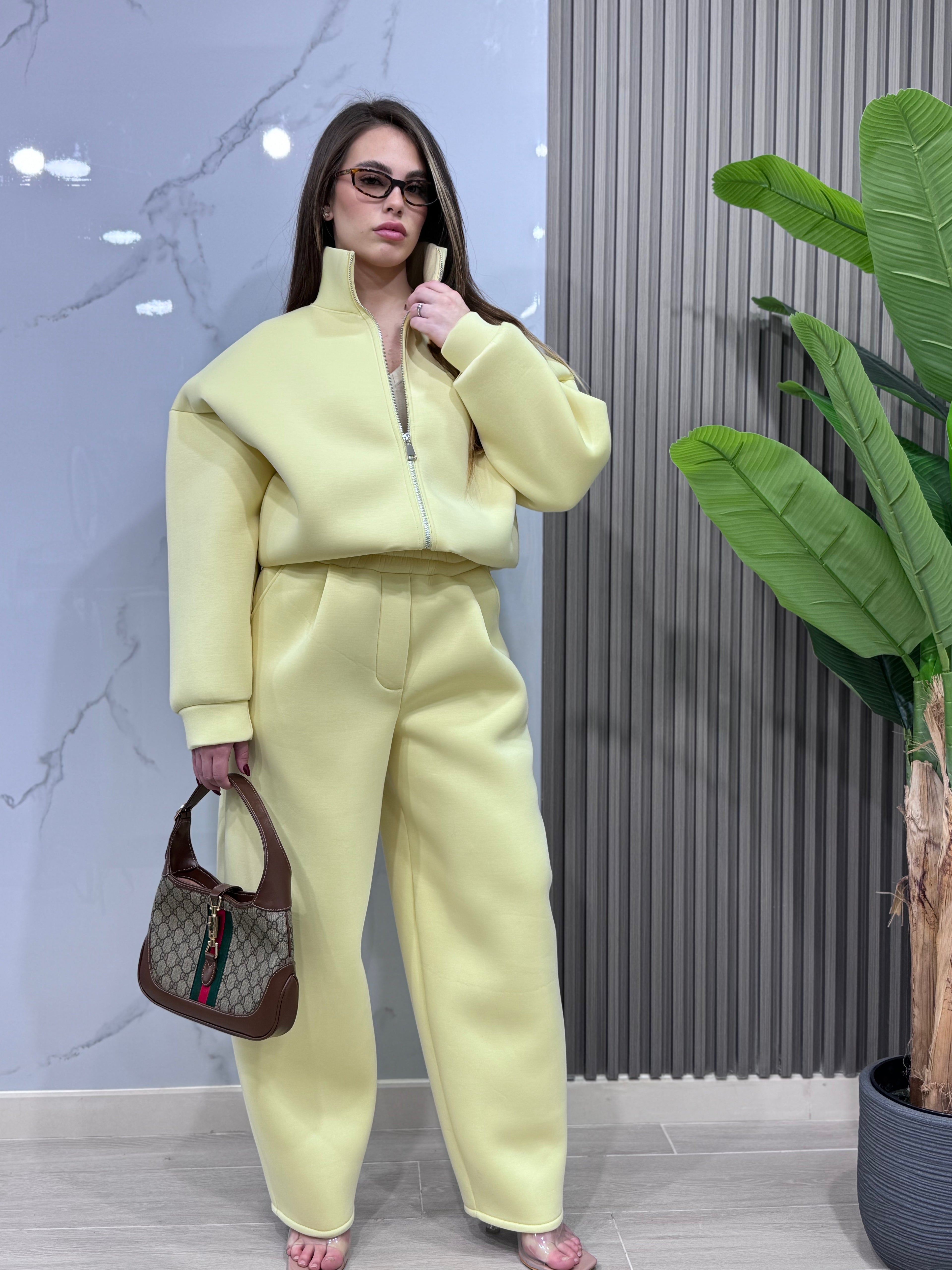 Tuta Scuba Giallo Pastello