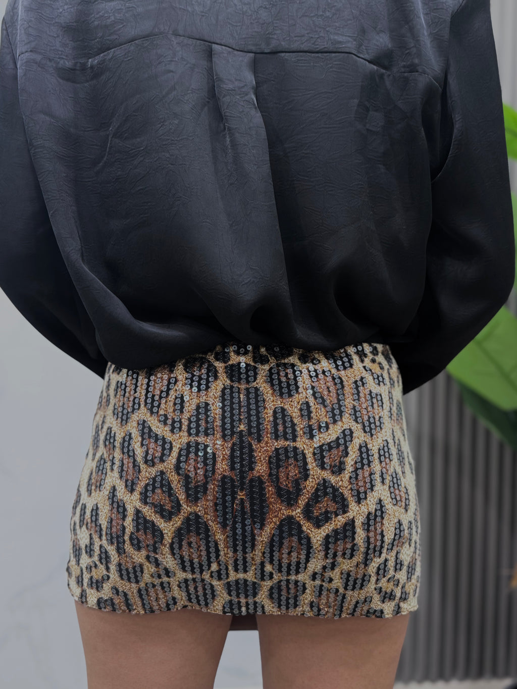 Mini Gonna Pailletes Animalier