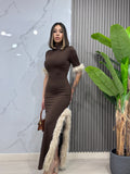 Dress Piume Chocolate