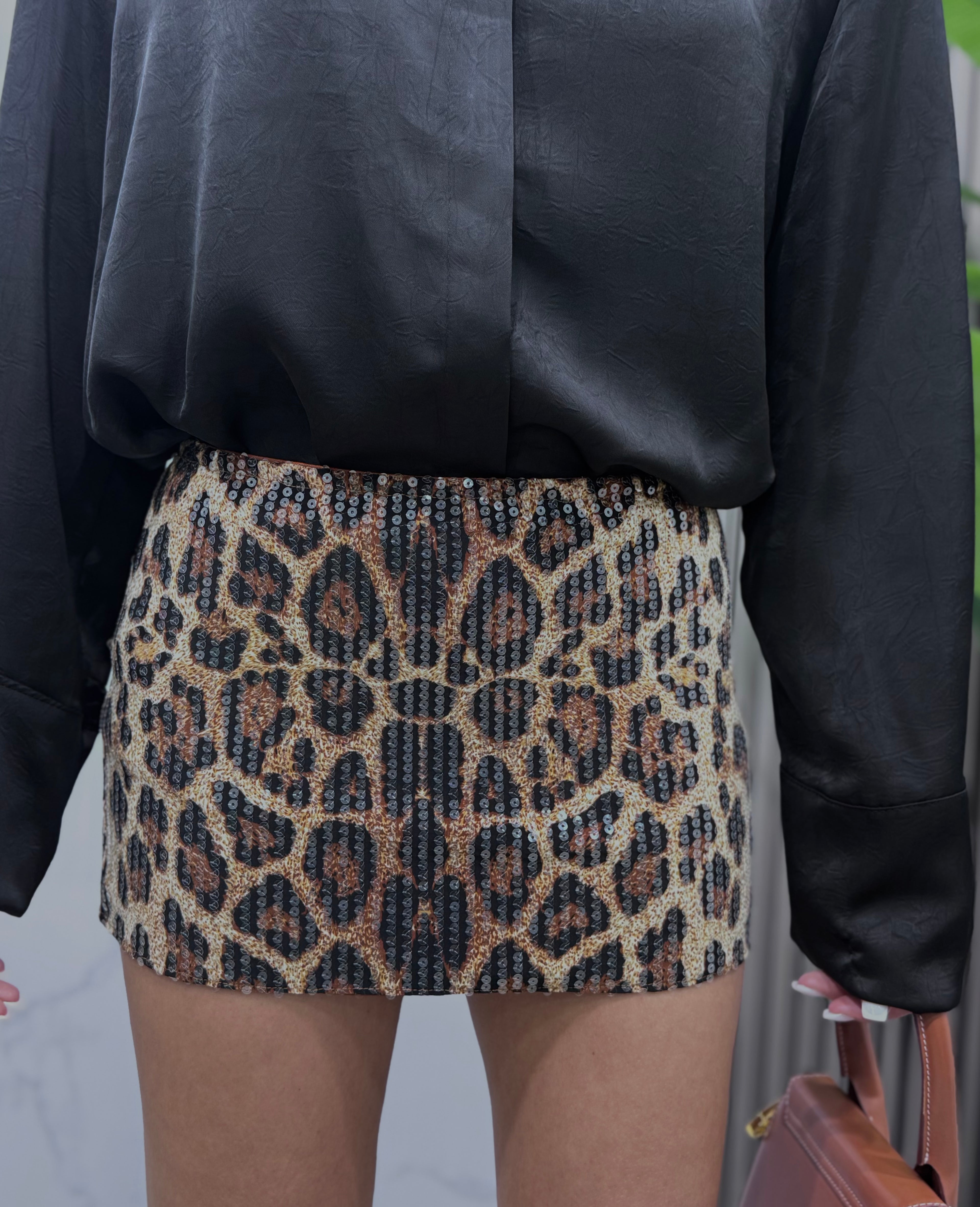 Mini Gonna Pailletes Animalier