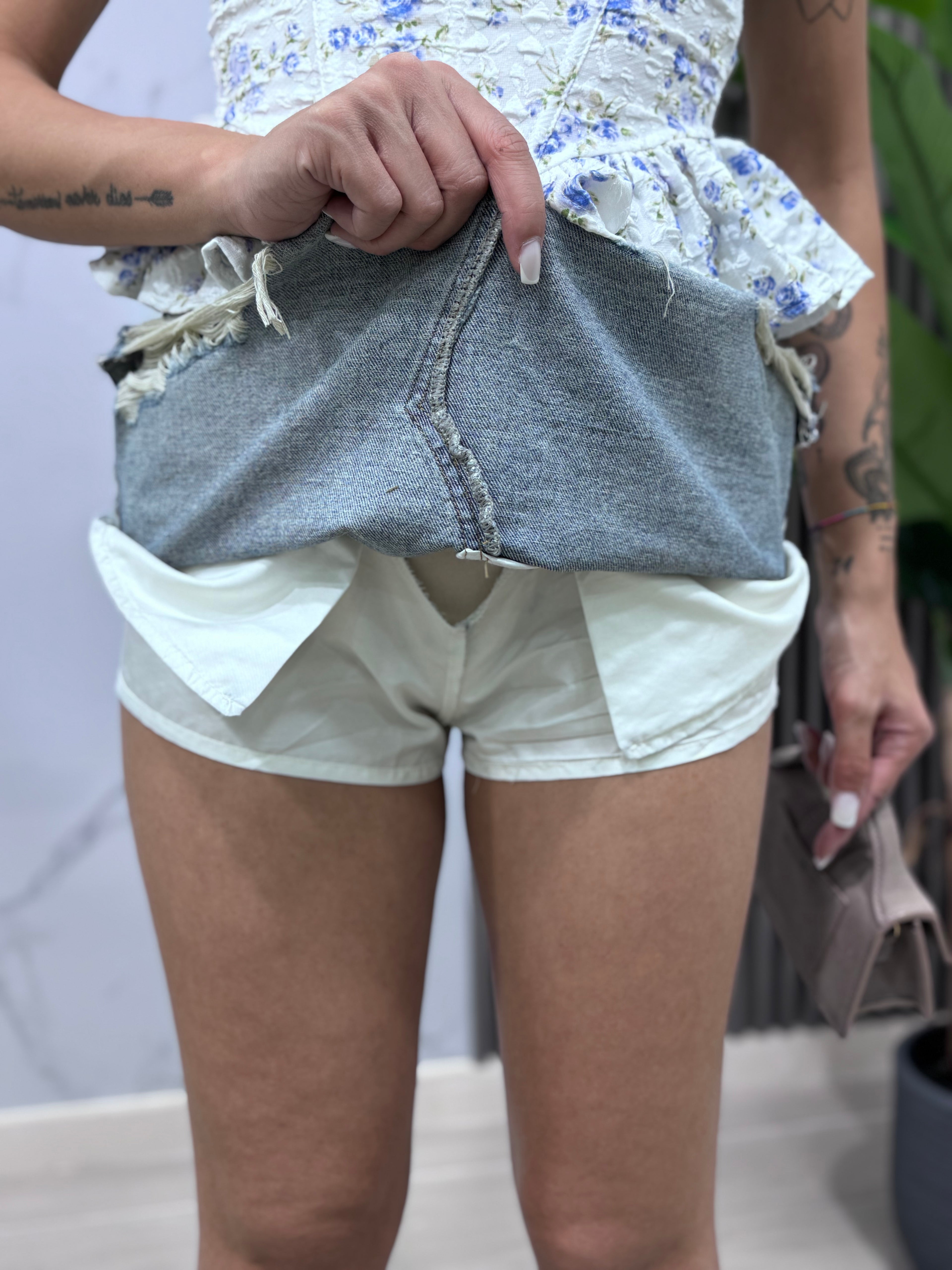 Minigonna Jeans Fake