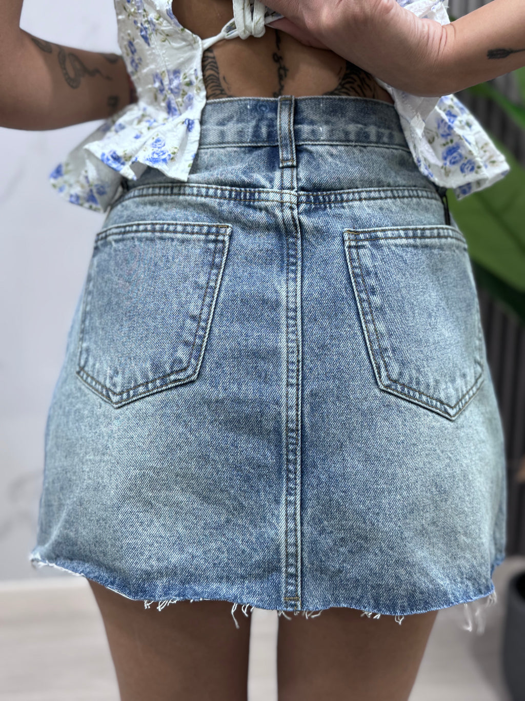 Minigonna Jeans Fake
