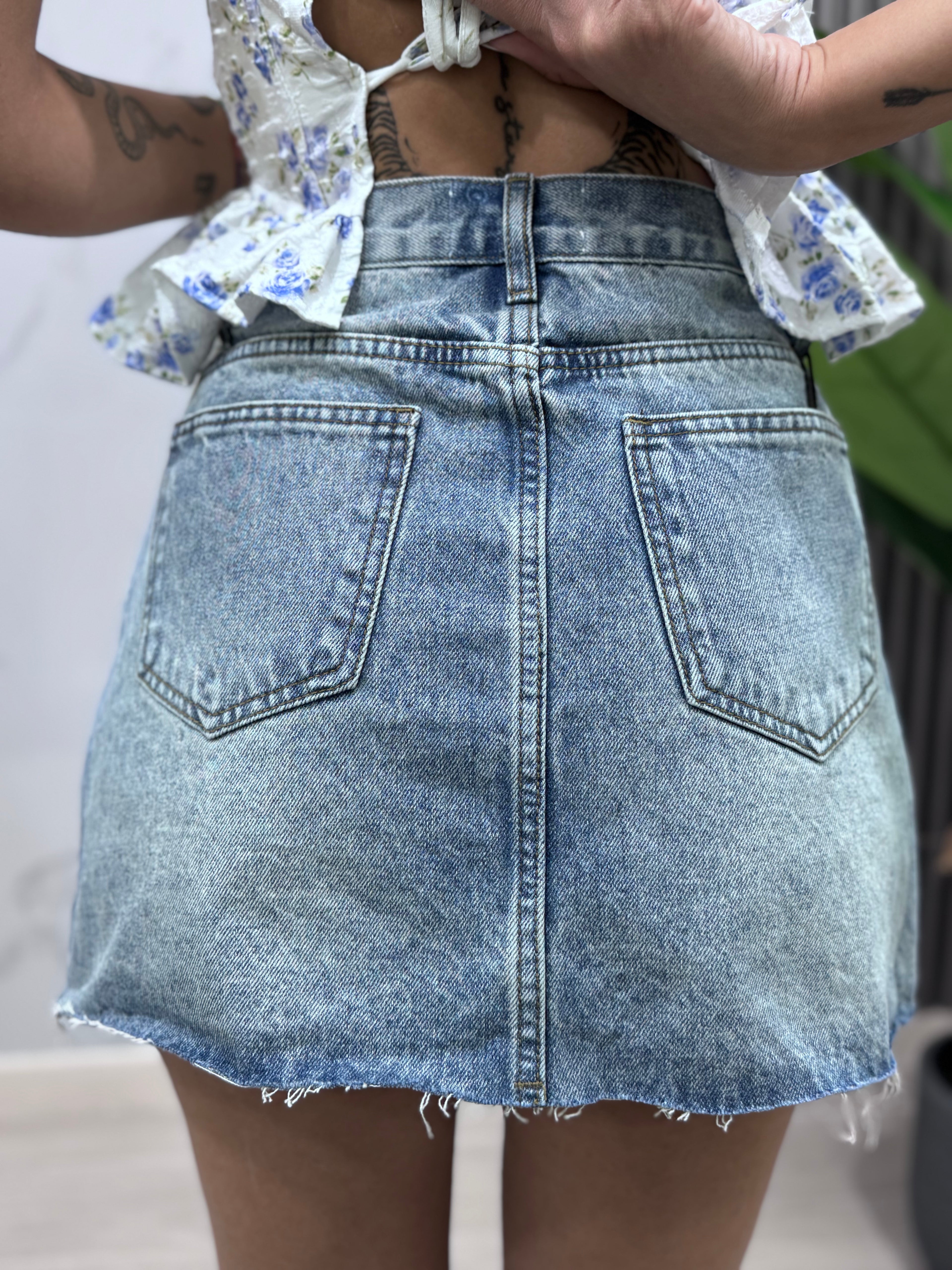 Minigonna Jeans Fake
