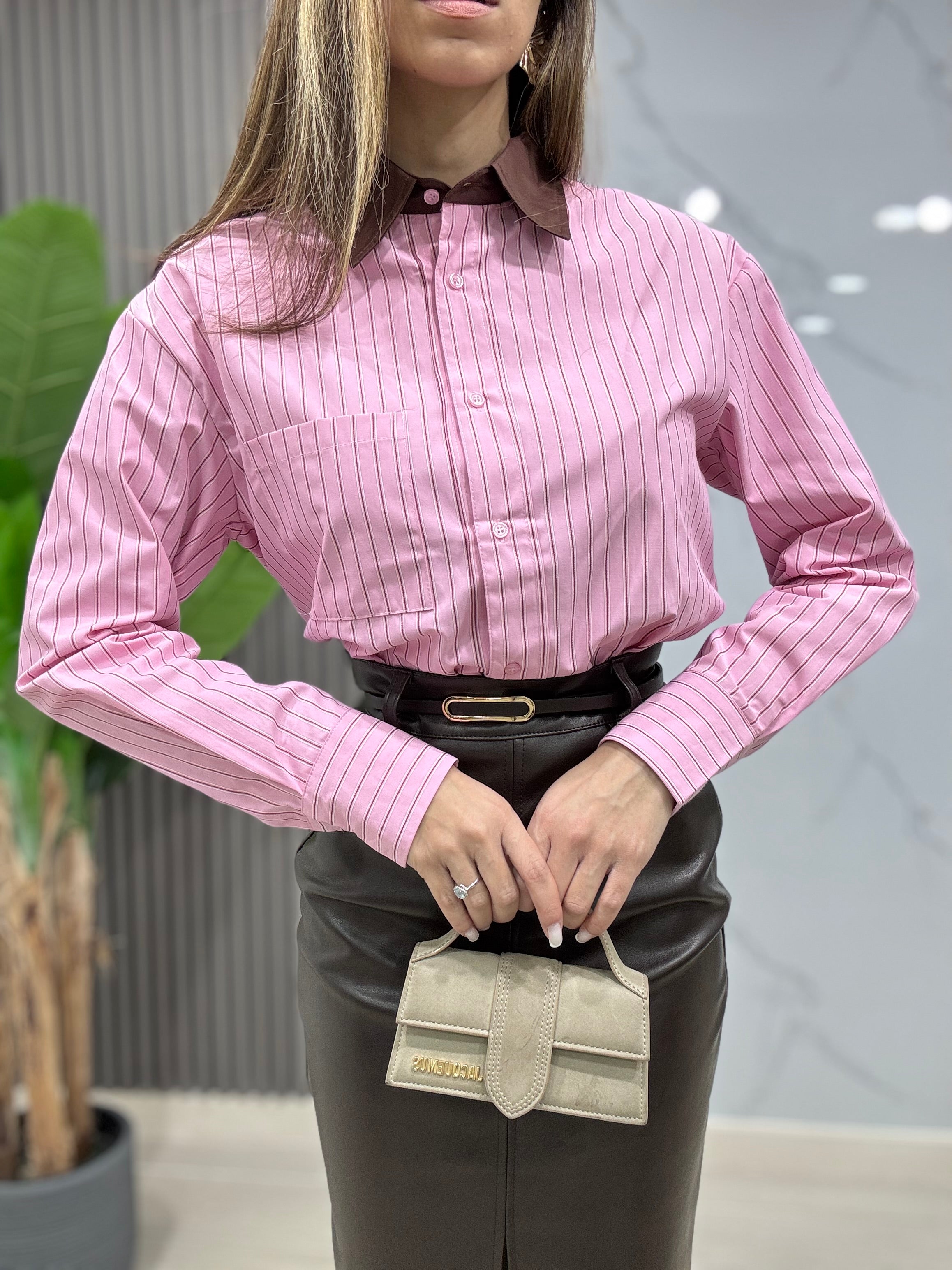 Camicia Gessata Pink